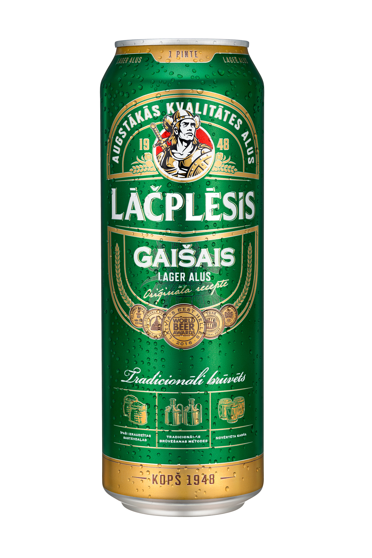 Alus Lāčplēsis Gaišais Pinte 4.8% 0.568l CAN