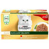 Barība kaķiem mīkstā Gourmet Gold, gaļas strēmelīšu konservs Delights 4x85g, Purina