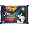 Barība kaķiem mīkstā Jellies gaļas izlase Sensations Felix 4x85g, Purina