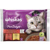 Barība kaķiem mīkstā Pure delight Meat Selection klasiskā izlase 4x85g, Whiskas
