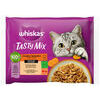Barība kaķiem mīkstā Tasty Mix Liellopu, putnu 4x85g, Whiskas