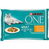 Barība kaķiem mīkstā (vista/zaļās pupiņas) One 4x85g, Purina