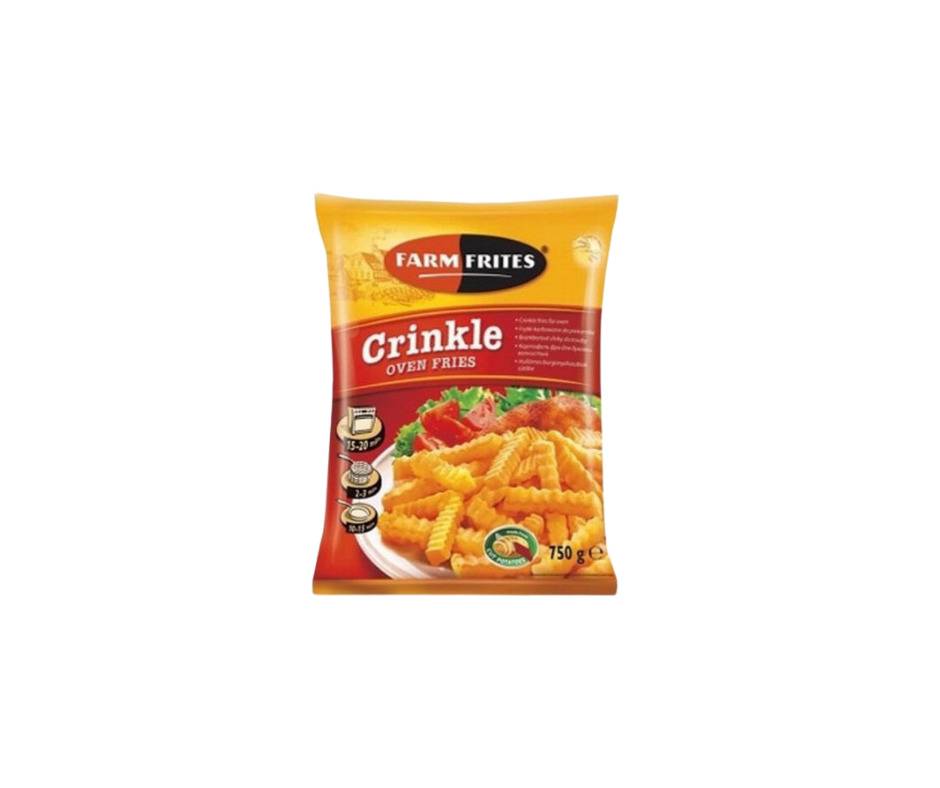 Kartupeļi frī rievoti Oven Crinkles 450g, Farm Frites