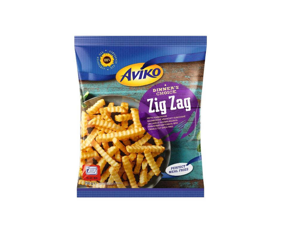 Kartupeļi frī saldēti Zig Zag 750g, Aviko