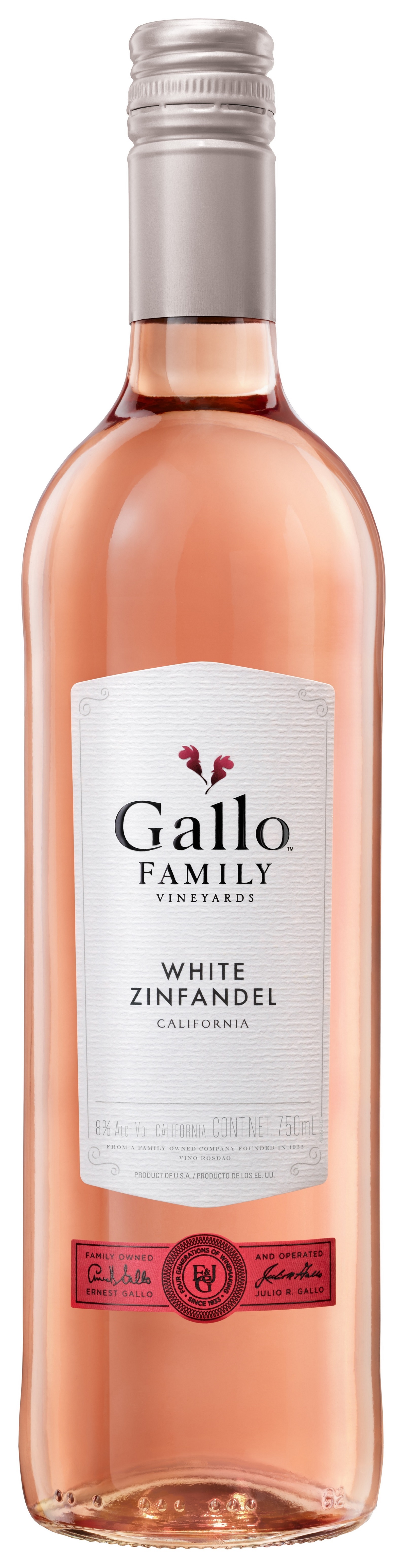 R.vīns E and J Gallo Family white Zinfandel pussausais 8.5% 0.75l