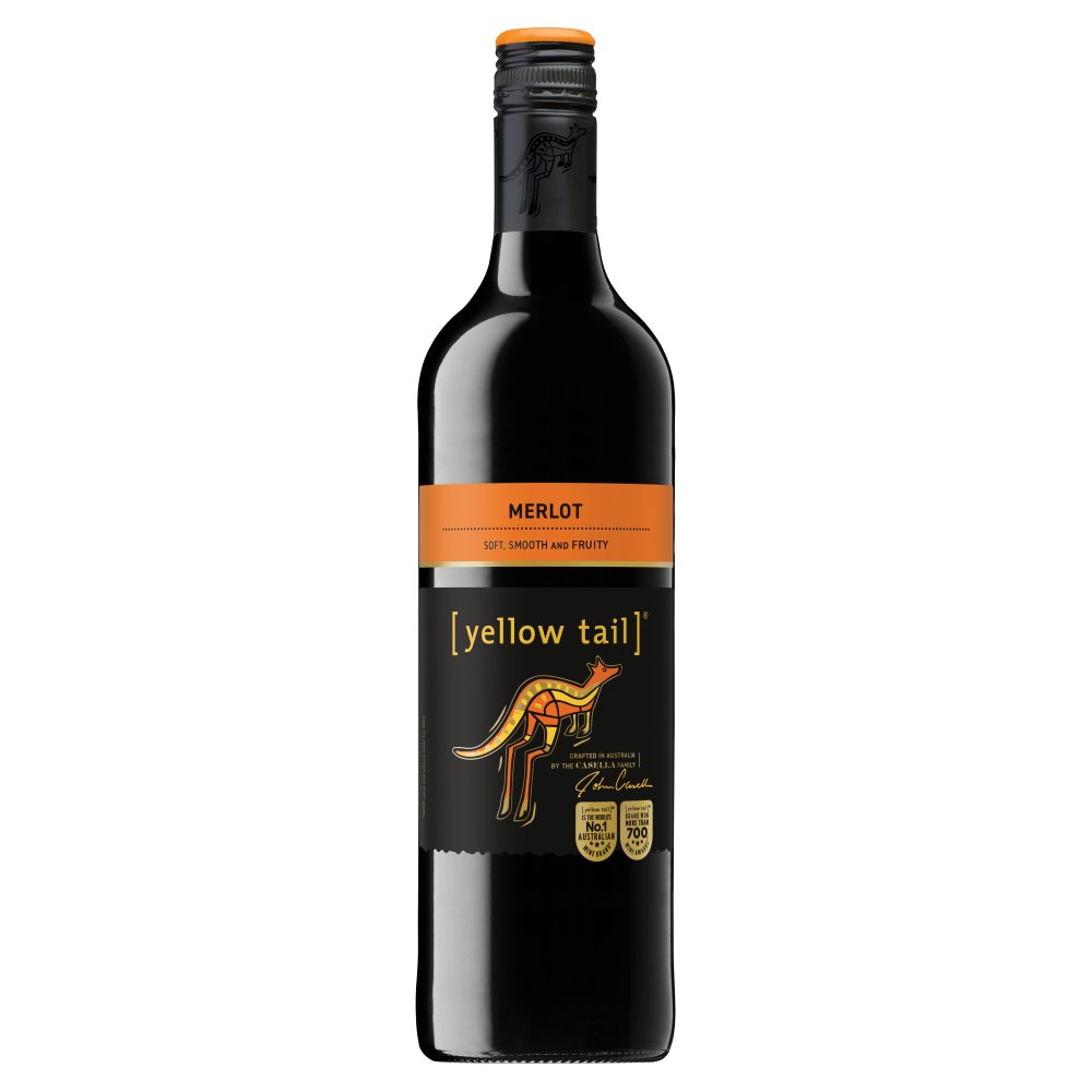 S.vīns Yellow Tail Merlot sausais 13.5% 0.75l