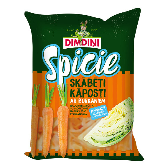 Skābēti kāposti Spicie, ar burkāniem 850g, Dimdiņi
