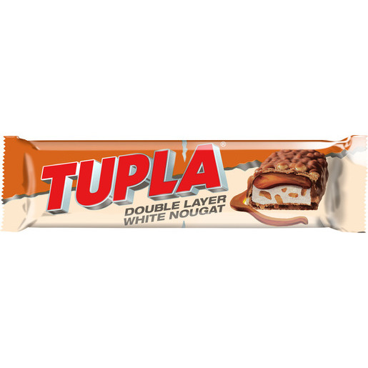 Šok. batoniņš piena ar mandelēm White Nougat 48g, Tupla