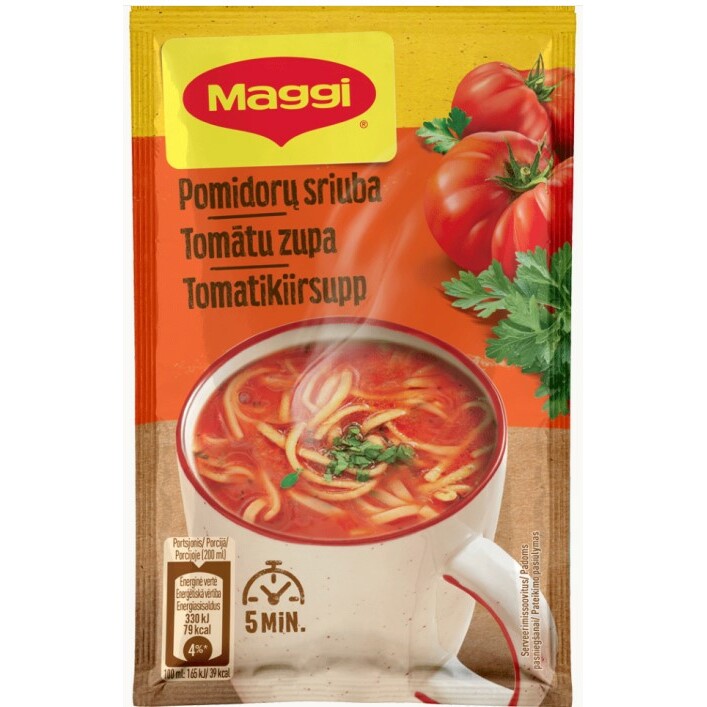 Tomātu zupa šķīstošā ar nūdelēm, 23g, Maggi