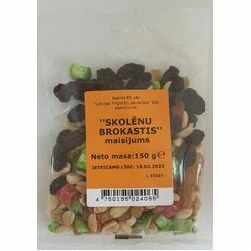 Žāvētu augļu riekstu maisījums Skolēnu brokastis 150g, LaTS